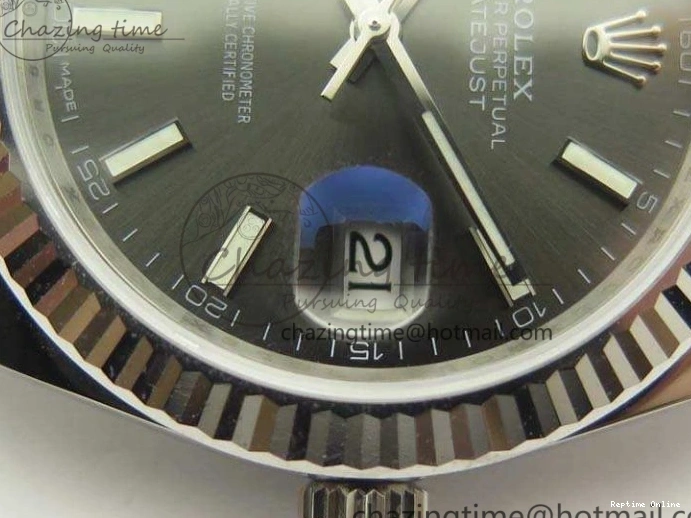 0201 DateJust 126334 SS REF 1:1 Best Edition Gray Dial Stick Markers On New Version Jubilee Bracelet A Bold 3477